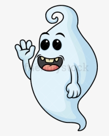 Ghost Happy Vector Cartoon Clipart Transparent Png, Png Download, Free Download