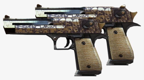 Dual Desert Eagle-rusty Gold Skull, HD Png Download, Free Download