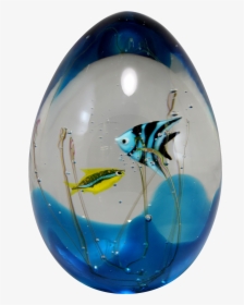 Murano Signed Art Glass Aquarium Sculpture With Fish, HD Png Download, Free Download