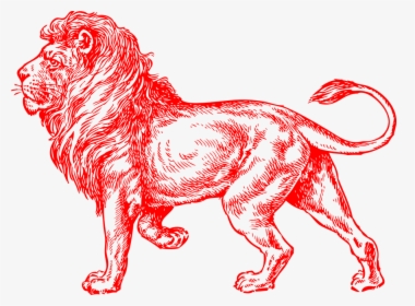 Lion, Red, Male, United, Kingdom, England, Paw, Tail, HD Png Download, Free Download