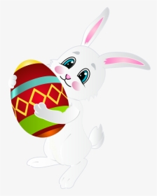 With House Hunt White Easter Bunny Egg Clipart, HD Png Download, Free Download