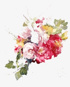 Watercolor Painting Garden Roses Flower Floral Design, HD Png Download, Free Download