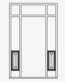 Door Frame With Panels & Overhead, HD Png Download, Free Download