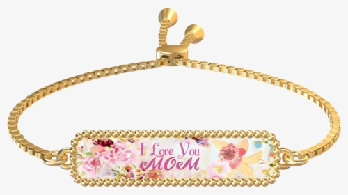 I Love You Mom Gold Rectangle Bracelet, HD Png Download, Free Download