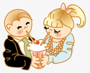 Soda Sharing Cartoon, HD Png Download, Free Download