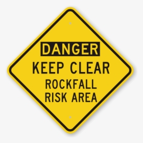 Clip Art Falling Rocks Sign, HD Png Download, Free Download