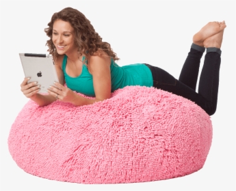 Shags Mega Large Bean Bag Chair In Cotton Candy Pink, HD Png Download, Free Download