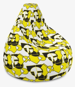 Yellow Black Pattern Designed Bean Bag Chair, HD Png Download, Free Download