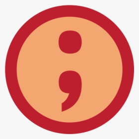 An Icon Showing A Semicolon, HD Png Download - kindpng