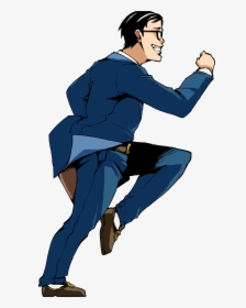 Joannime07elric Running Man In Suit 2 By Joannime07elric, HD Png Download, Free Download
