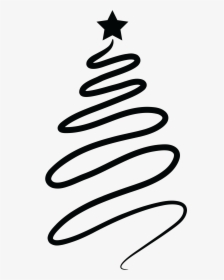 Abstract Tree Png Black And White - Christmas Tree Silhouette Png, Transparent Png, Free Download