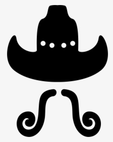 Cowboy Hat With Moustache - Sombreros Vaqueros Icon Png, Transparent Png, Free Download