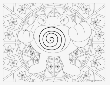 #062 Poliwrath Pokemon Coloring Page - Pokemon Coloring Page Png, Transparent Png, Free Download