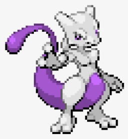 Transparent Mewtwo - Pixel Art Pokemon Mewtwo, HD Png Download, Free Download