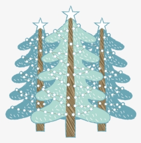 Ww Tree-white X3 - Christmas Tree, HD Png Download, Free Download