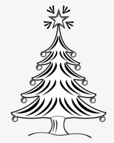 Xmas Tree Black And White, HD Png Download, Free Download