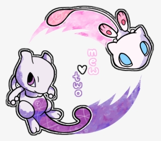 - Mew Y Mewtwo Chibi Clipart , Png Download - Chibi Mew And Mewtwo, Transparent Png, Free Download