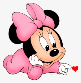 Baby Touch Heart Png - Pink Baby Minnie Mouse, Transparent Png, Free Download