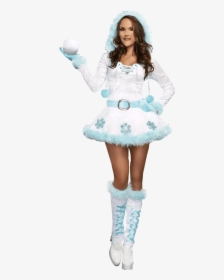 Snow Girl Christmas No Background Image - Winter Wonderland Theme Outfit, HD Png Download, Free Download