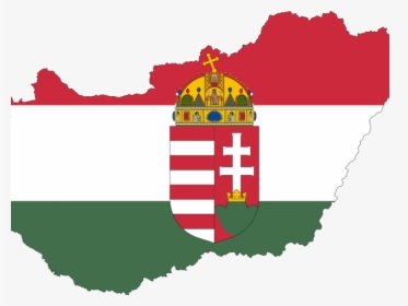 Austria-hungary Flag Cliparts - Map Of Hungary With Flag, HD Png Download, Free Download
