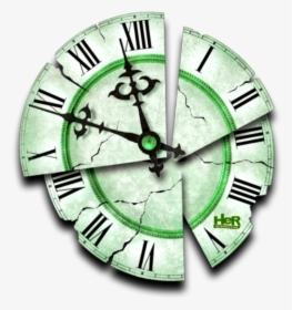 Transparent Timeclock Clipart - Broken Clock Tattoo Design, HD Png Download, Free Download
