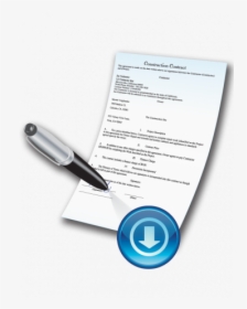Construction Contract Writer - Contract Png Deal Icon, Transparent Png, Free Download