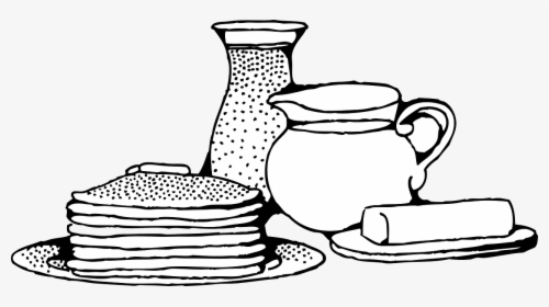 Black And White Breakfast Clipart, HD Png Download, Free Download
