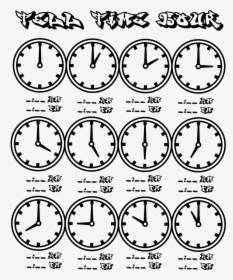 Clock Coloring Page, HD Png Download, Free Download
