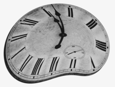 #blackandwhite #time #clock #distorted - Wall Clock, HD Png Download, Free Download