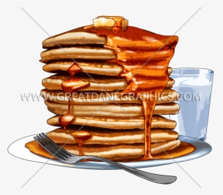 Pancake,junk Syrup,illustration,fast Food,meal,baked - Hoodie, HD Png Download, Free Download