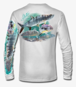 Flats Fishing Shirt Jason Mathias White Back - Jason Mathias Shirts, HD Png Download, Free Download
