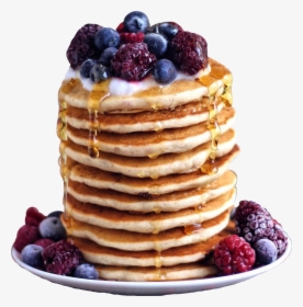 #pancakes #berries #breakfast #food #cake #rasberry, HD Png Download, Free Download