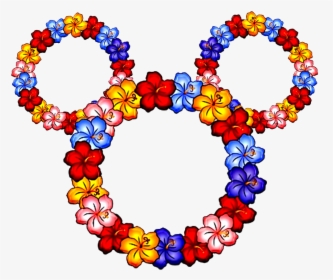 Mickey Mouse Clipart Spring - Mickey Mouse Head With Flowers, HD Png Download, Free Download
