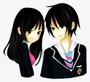 Anime Love Couple Png Pic - Png Couple Sticker Love, Transparent Png, Free Download