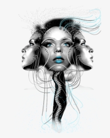 #woman #face #smoke #black #girls #womans #ftestickers - Illustration, HD Png Download, Free Download