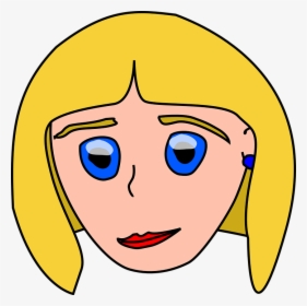 Blonde, Head, Woman, Girl, Face, Person, Hairstyle - Mum Face Clipart, HD Png Download, Free Download