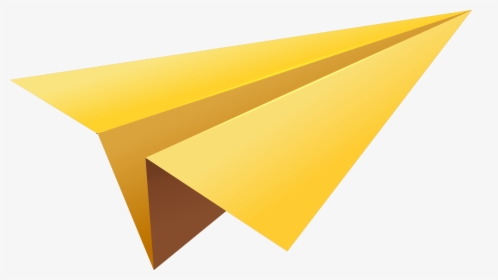 Yellow Paper Plane Png, Transparent Png, Free Download