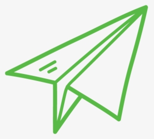 Green Line Png - Paper Airplane No Background, Transparent Png, Free Download