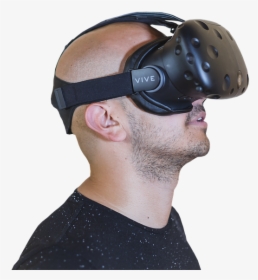 Vr, Bald, Guy, Reality, Virtual, Glasses, Male, 3d - Guy With Vr Headset, HD Png Download, Free Download