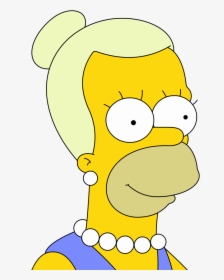 Homer Simpson Dressed As Woman, HD Png Download, Free Download