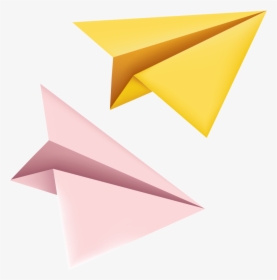 Png Photo, Yellow Paper, Paper Plane, Clip Art, Yellow, - Origami Planes Clipart, Transparent Png, Free Download