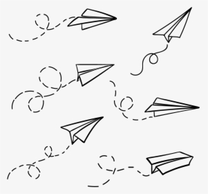 Paper Airplane Doodle Png, Transparent Png, Free Download
