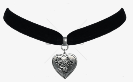 Choker - Transparent Background Black Necklace Png, Png Download - kindpng