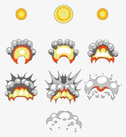 Cartoon Explosion Sprite Sheet, HD Png Download, Free Download