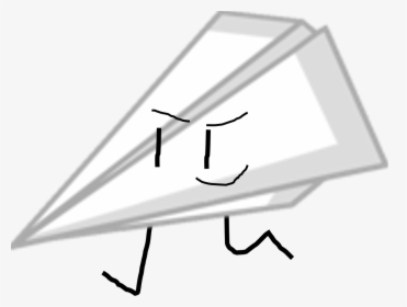 Paper Airplane Bfdi , Png Download - Paper Airplane Object Overload, Transparent Png, Free Download