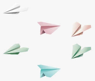 Airplane Clip Colorful - Painted Paper Airplane, HD Png Download, Free Download