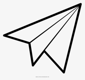 Paper Airplane Coloring Page - Paper Plane, HD Png Download, Free Download