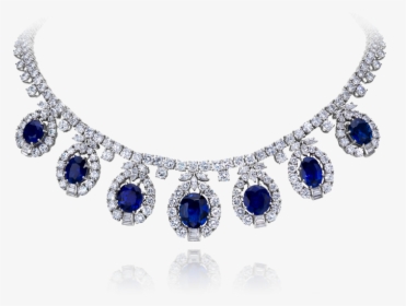 Blue Sapphire Diamond Choker Necklace, HD Png Download, Free Download