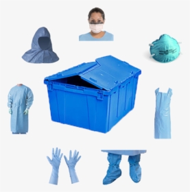 Ebola Ppe Blue Tote Contents - Illustration, HD Png Download, Free Download