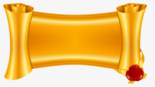 Gold Scroll Banner Png, Transparent Png, Free Download
